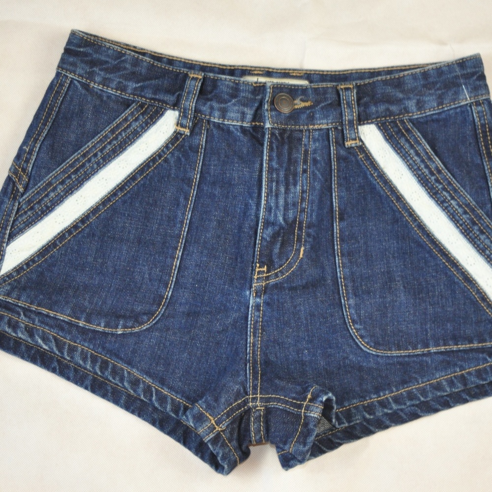 Free People Short Denim Lace Sweet High Size 26